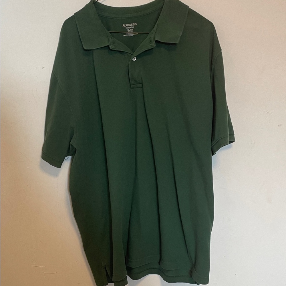 St. John's Bay Men's Forest Green Polo Shirt